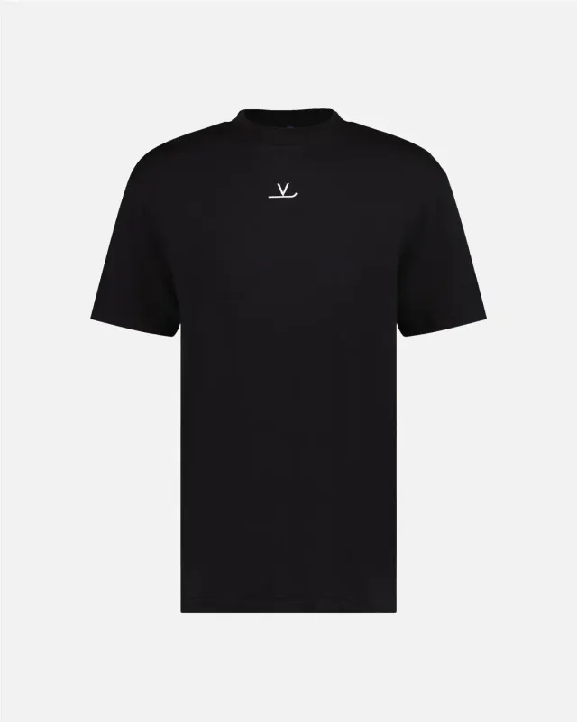 Vuarnet Signature t-shirt nera cotone bio