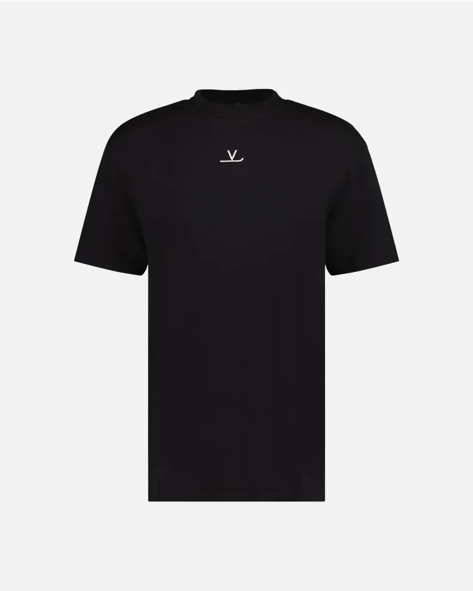 Vuarnet Signature t-shirt nera cotone bio