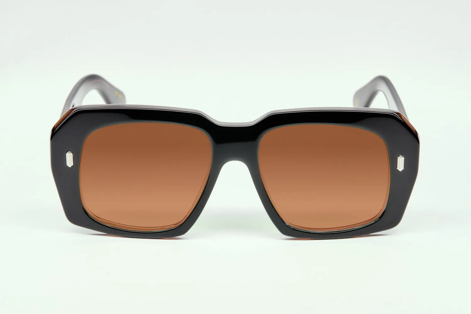 Lesca Bird montatura da vista nero cognac acetato