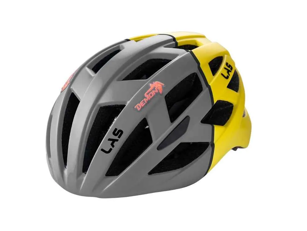 Demon Enigma casco bici grigio giallo taglia S/M