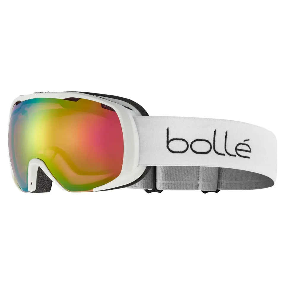 Bollé Royal White Matte maschera sci oro rosa Cat.2