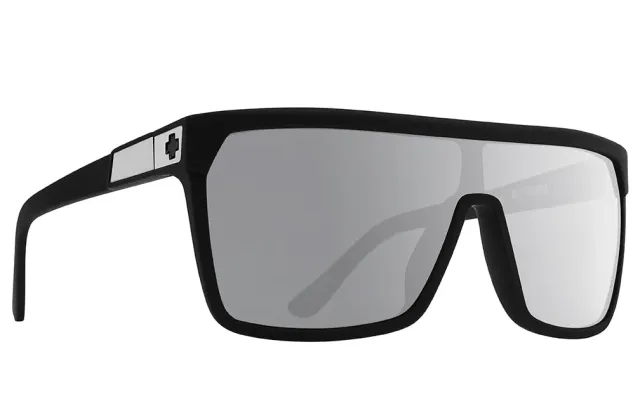 SPY Flynn Soft Matte Blk occhiali da sole polarizzati specchio argento
