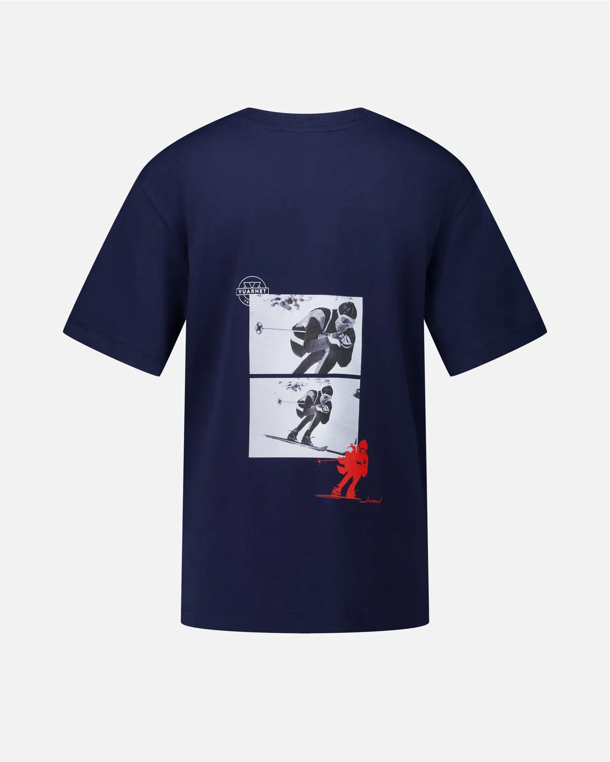 Vuarnet Logo t-shirt donna blu navy cotone bio
