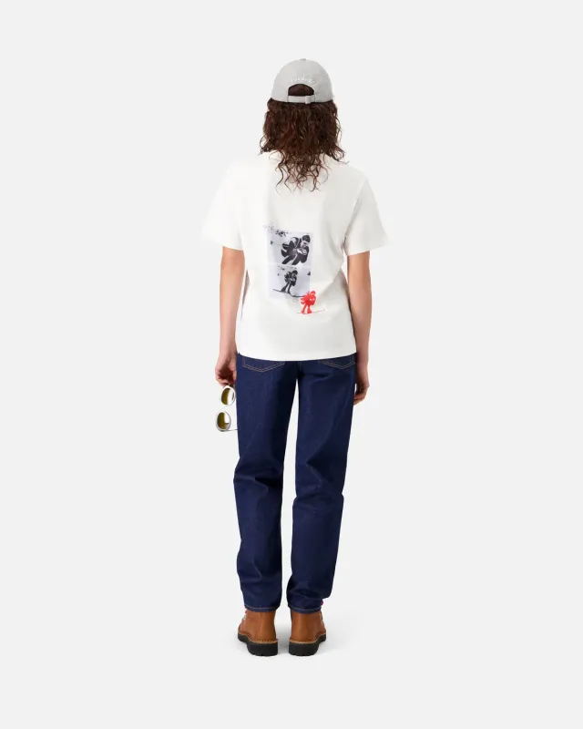 Vuarnet Logo t-shirt donna bianca cotone bio