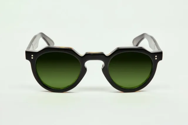Lesca Upcycling Crown XL occhiali havana 46 mm