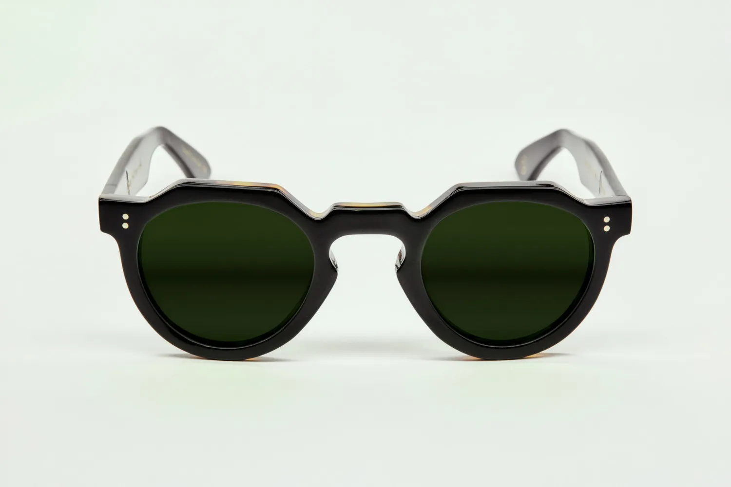 Lesca Upcycling Crown XL occhiali havana 46 mm