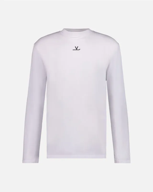 Vuarnet Signature t-shirt manica lunga bianca cotone