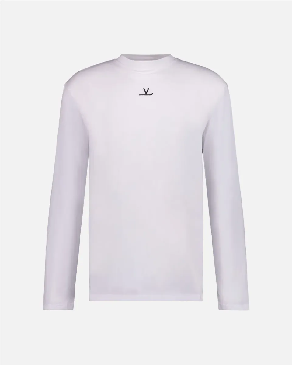 Vuarnet Signature t-shirt manica lunga bianca cotone