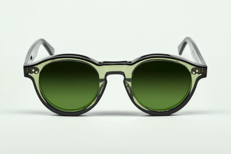 Lesca Iconiques Gaston XL montatura vista verde nero acetato