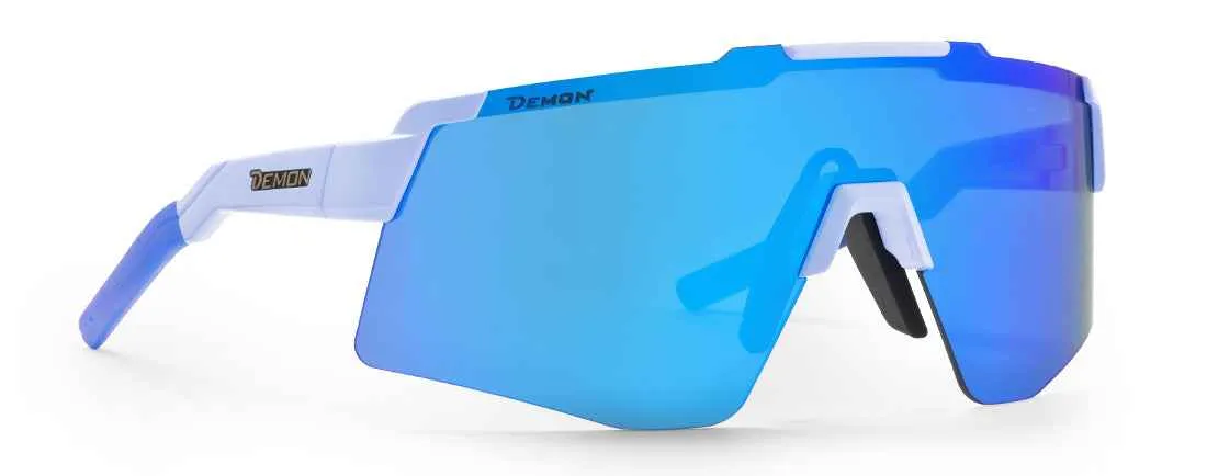 Demon Liegi occhiali running specchiati nero-blu