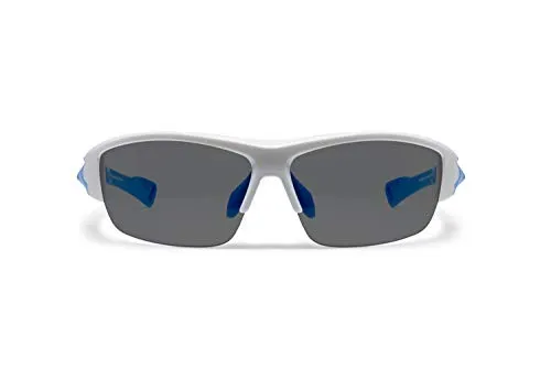 Bertoni P1001FTE occhiali ciclismo bianco blu polarizzati
