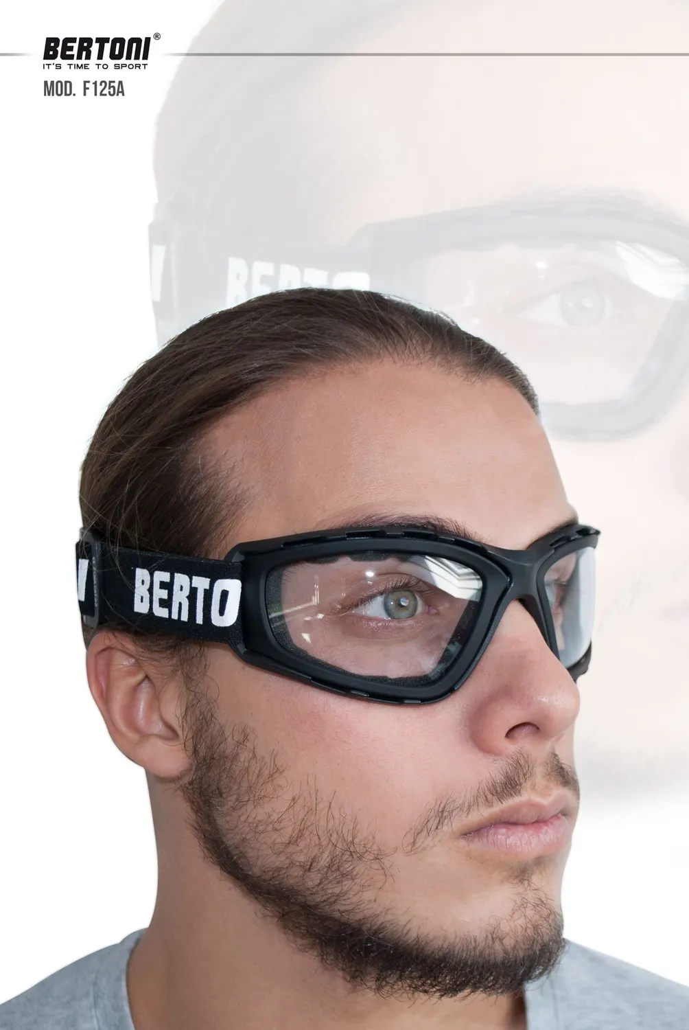 Bertoni F120A Maschera Moto Fotocromatica Cat. 0-3
