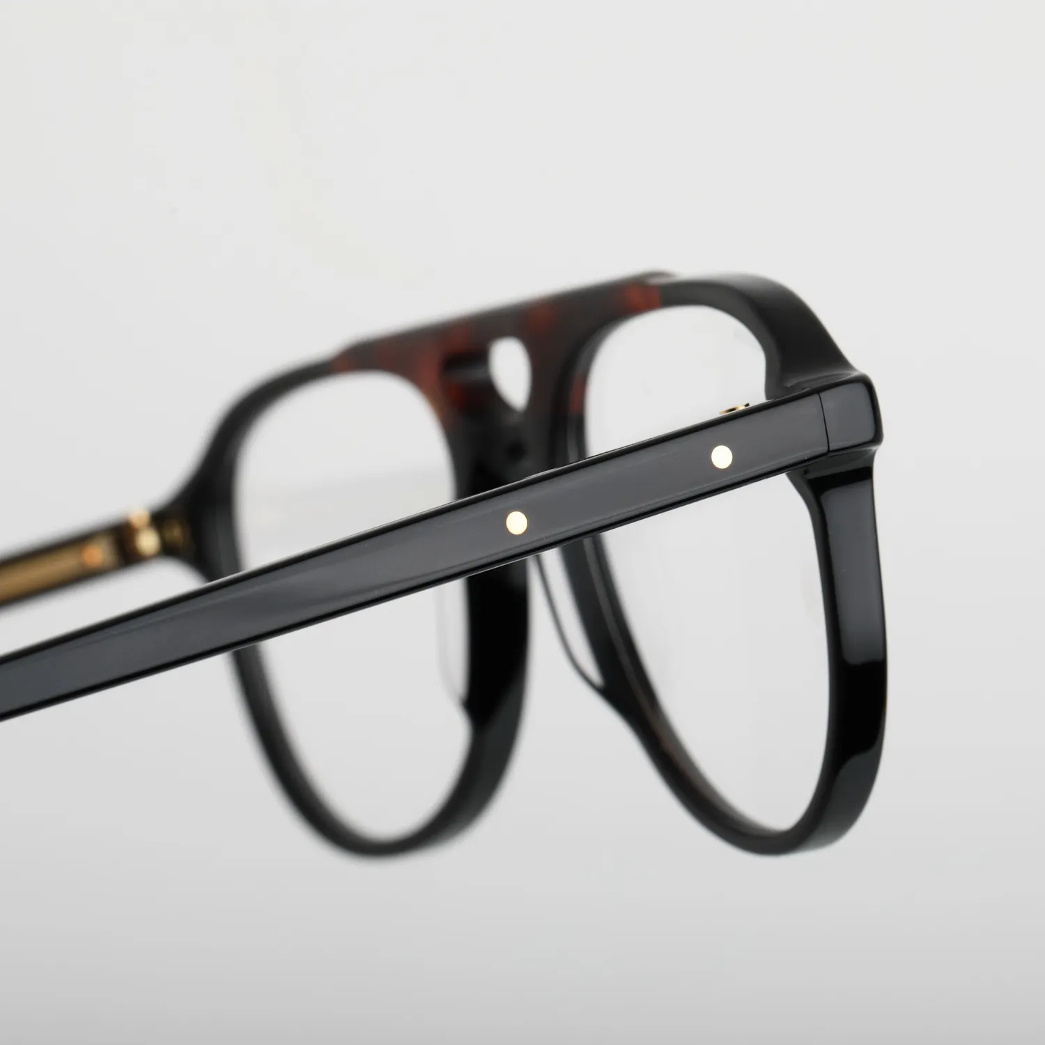 Steve McQueen Iconic Pilot occhiali da vista nero tartaruga retro