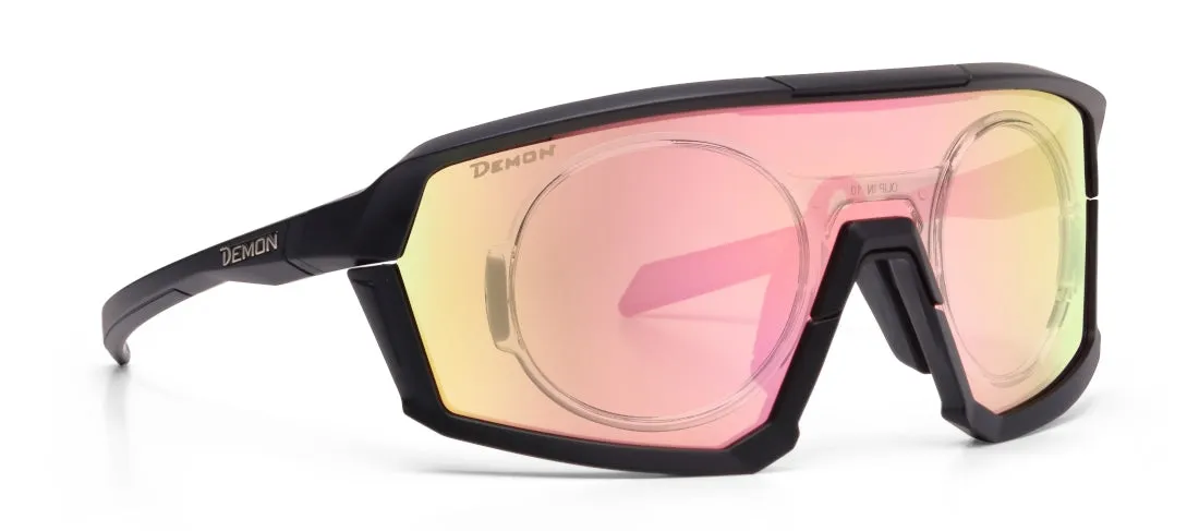 Demon Gravel occhiali sportivi vista Magenta con clip ottica