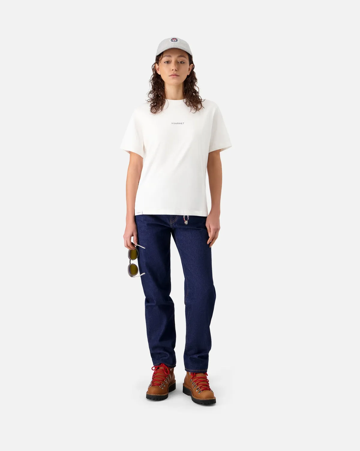 Vuarnet Logo t-shirt donna bianca cotone bio