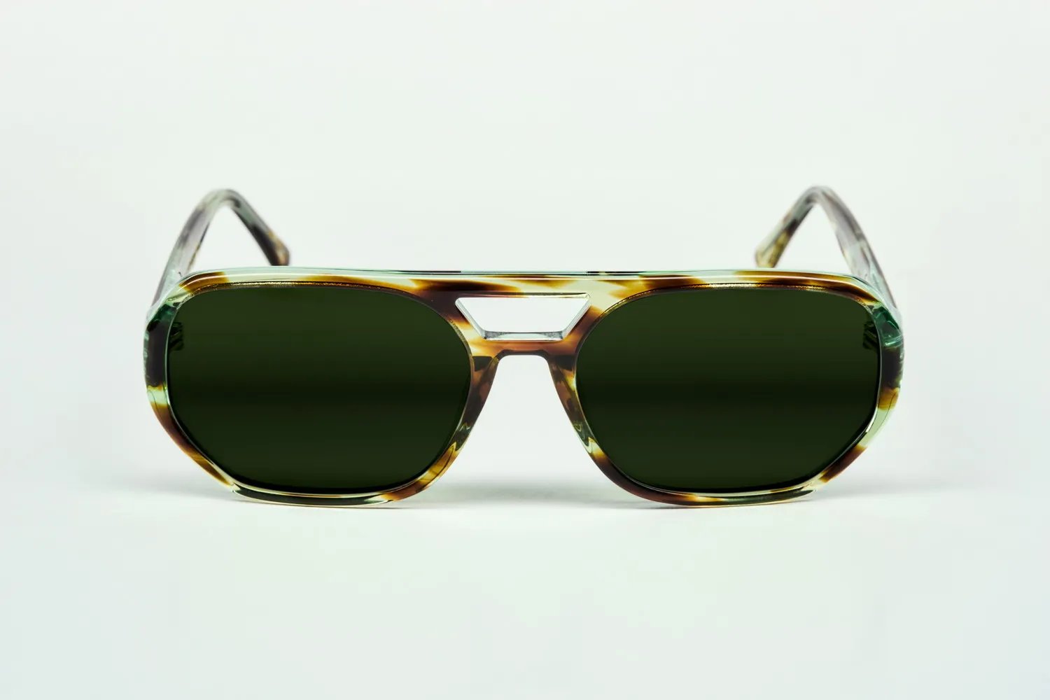 Lesca La Collection Fefe occhiali da vista verde screziato acetato