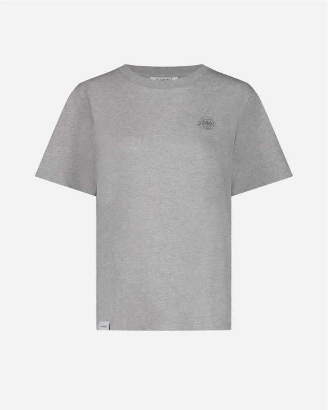 Vuarnet Stamp Logo maglietta donna grigia cotone XS