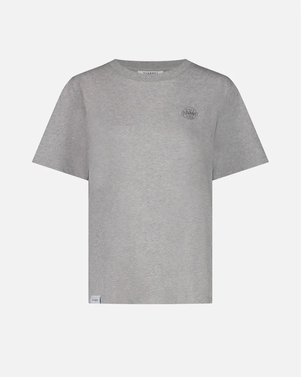 Vuarnet Stamp Logo maglietta donna grigia cotone XS