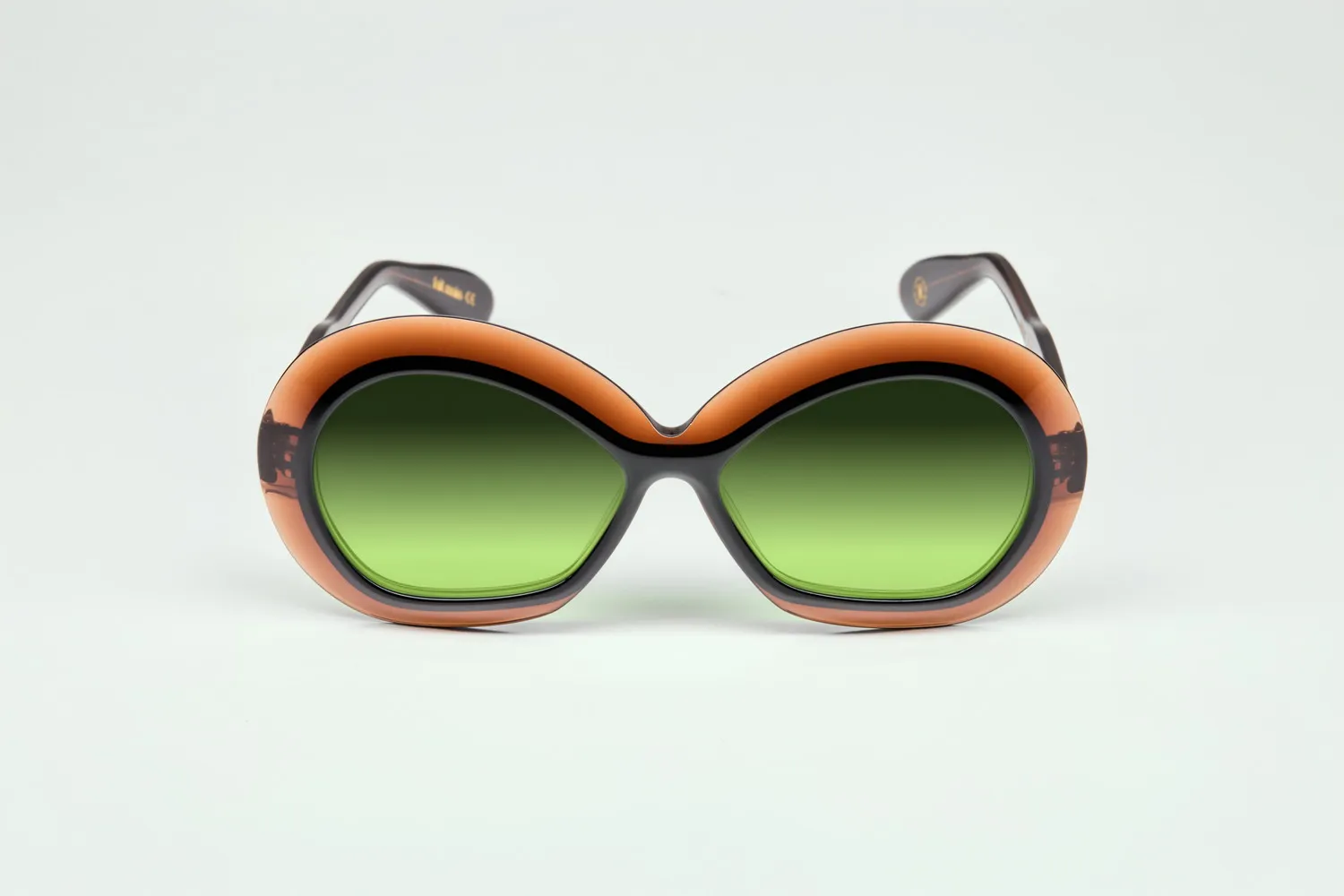 Lesca Collection Iris occhiale marrone acetato