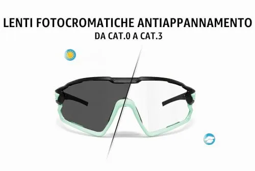 Bertoni Quasar occhiali sport fotocromatici antiappannanti