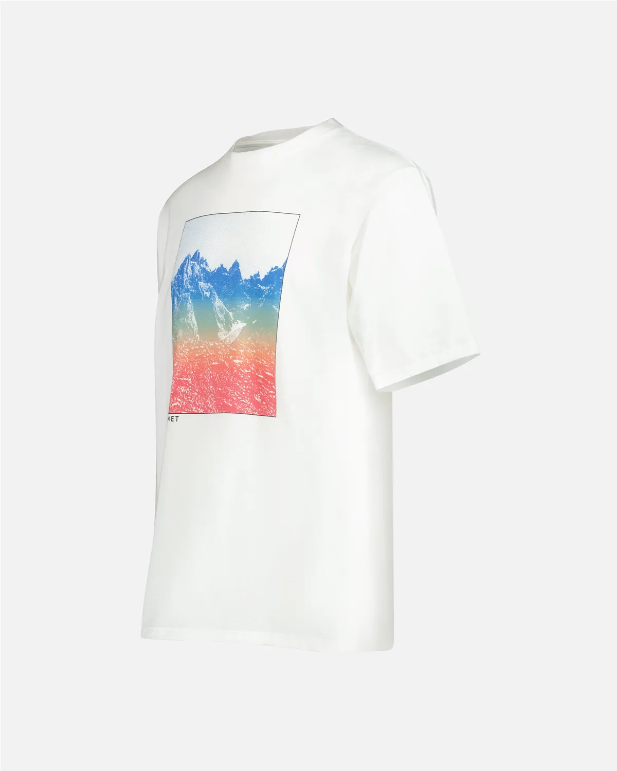 Vuarnet Gradient t-shirt bianca stampa Mountain