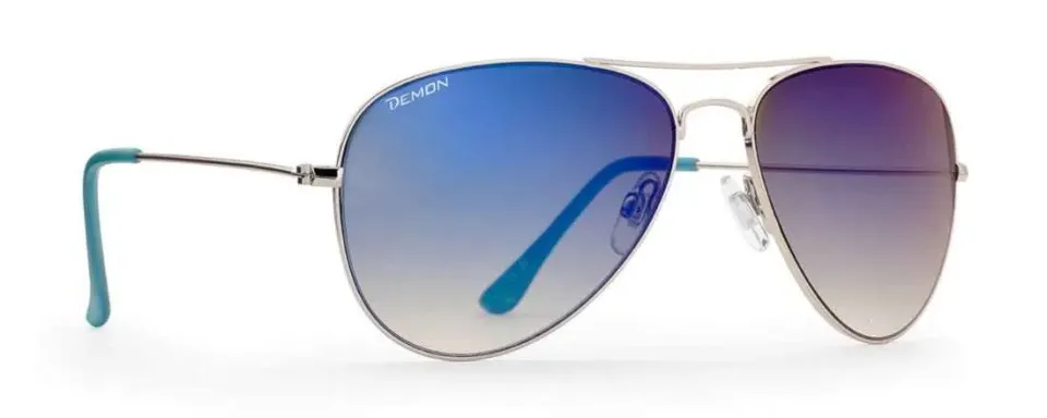 Demon 0053 occhiali da sole Silver Blue Mirror fashion