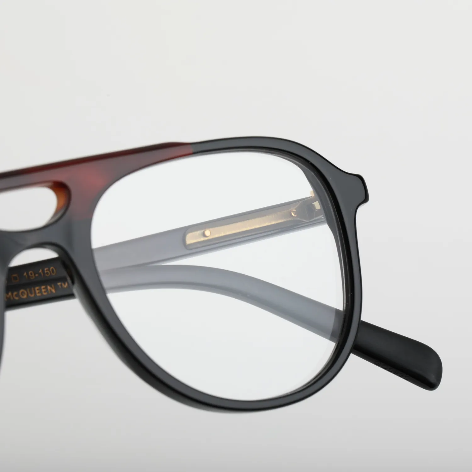 Steve McQueen Iconic Pilot occhiali da vista nero tartaruga retro