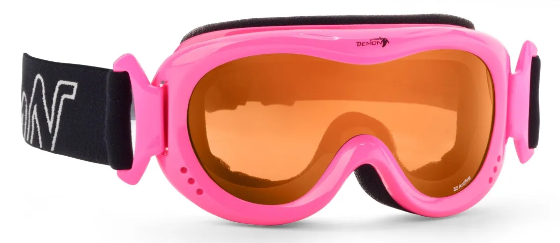 Demon Snow 6 maschera sci bimbo lente singola arancio