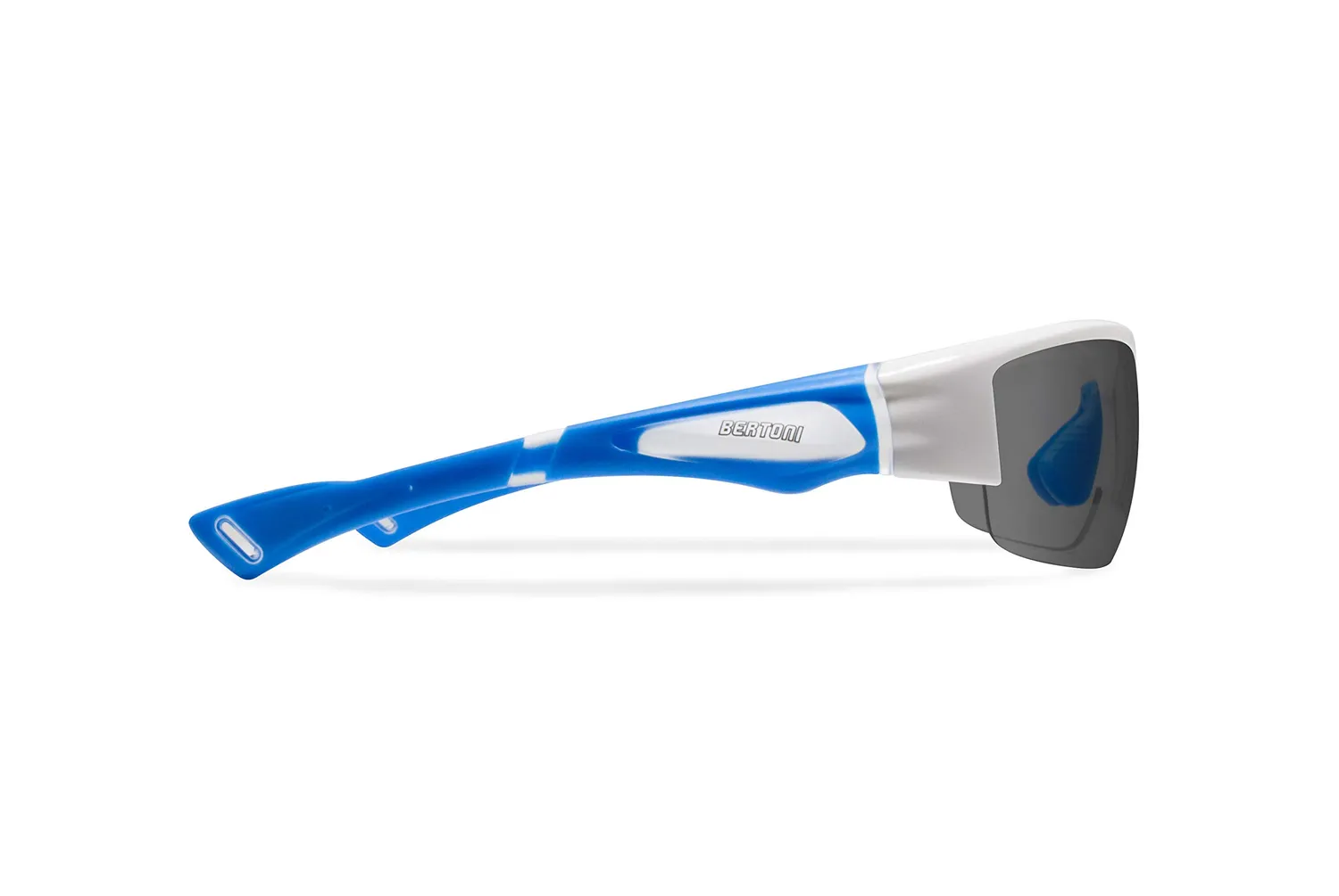 Bertoni P1001FTE occhiali ciclismo bianco blu polarizzati