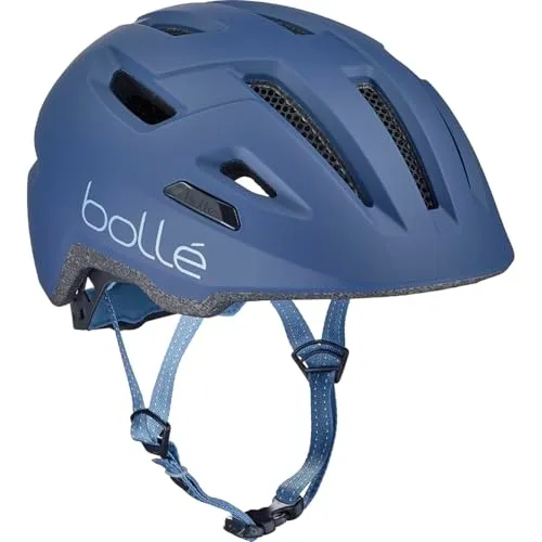 Bollé Stance Pure casco bici città blu con luce LED
