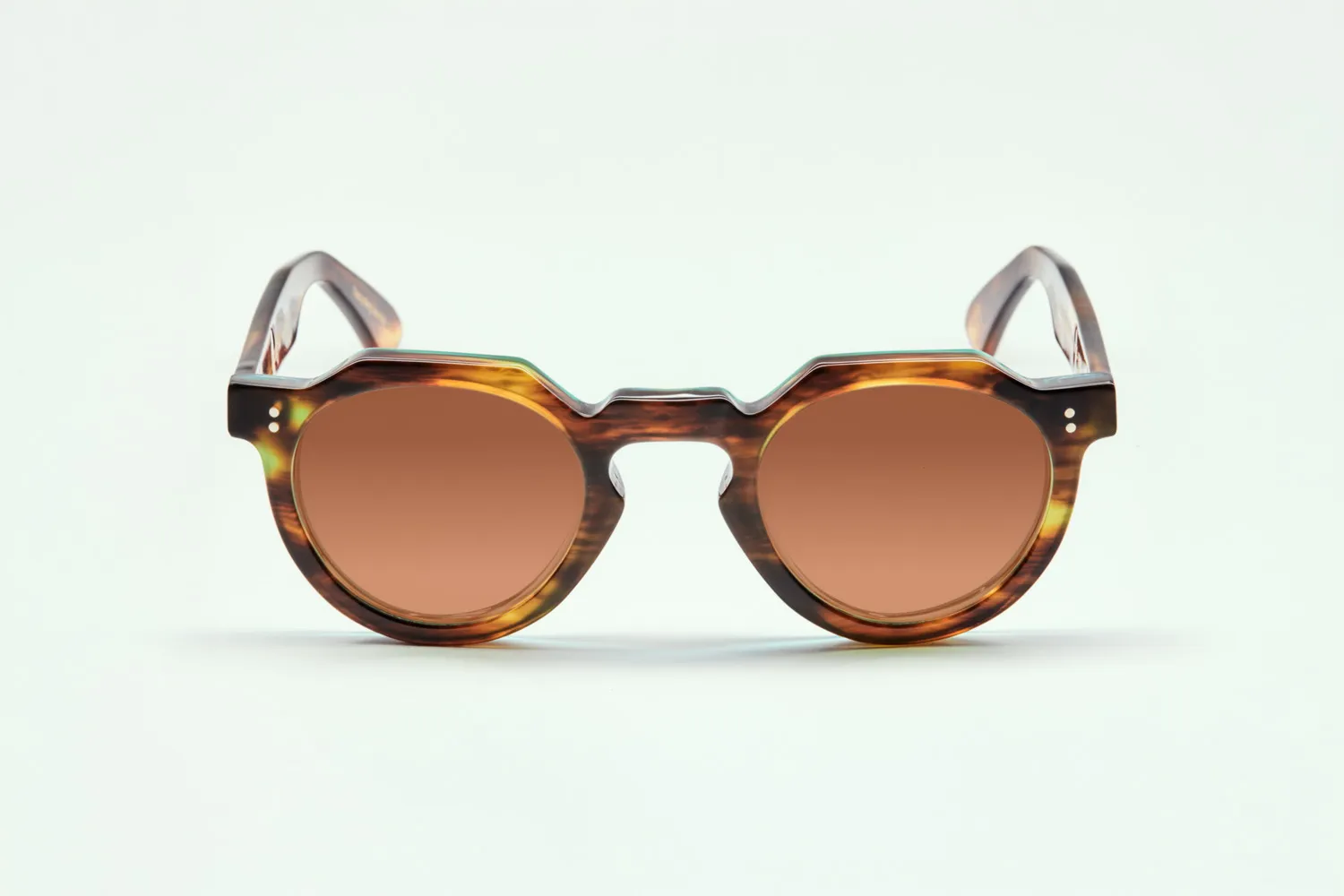 Lesca Crown XL 46mm montatura da vista blu tabacco acetato