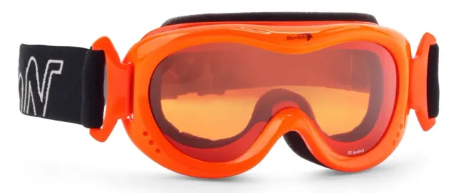 Demon Snow 6 maschera sci bimbo lente singola arancio