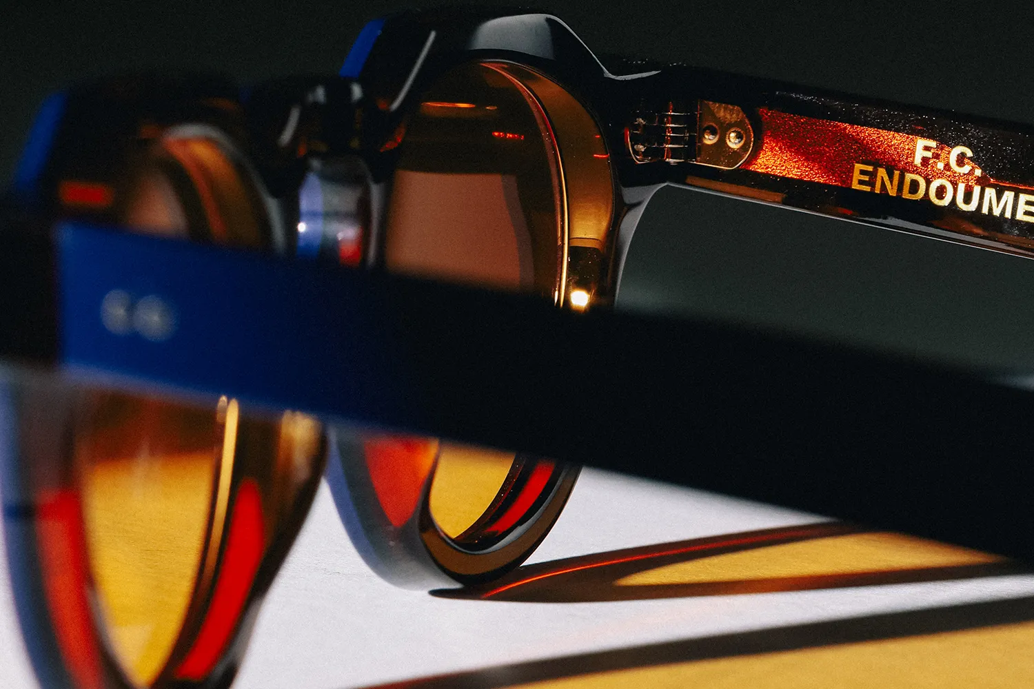 Lesca Faces Crown occhiale blu ruggine acetato