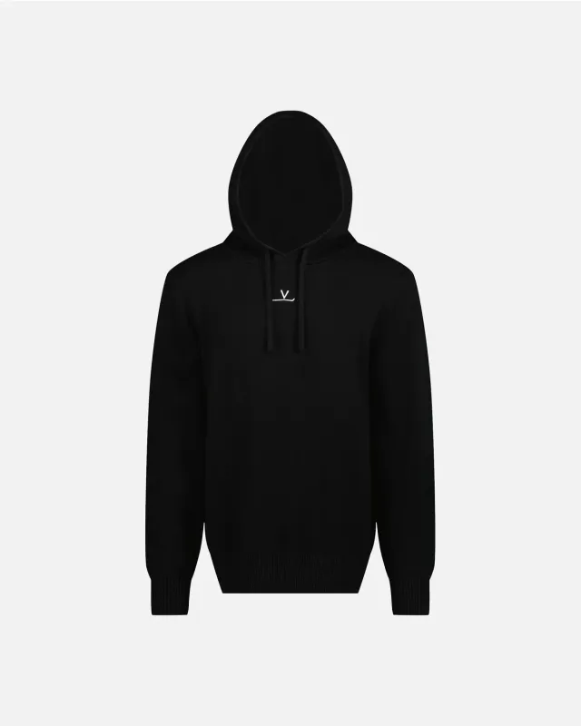 Vuarnet Knitted Signature Hoodie felpa Nera