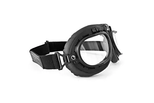 Bertoni AF195A maschera moto vintage lente trasparente