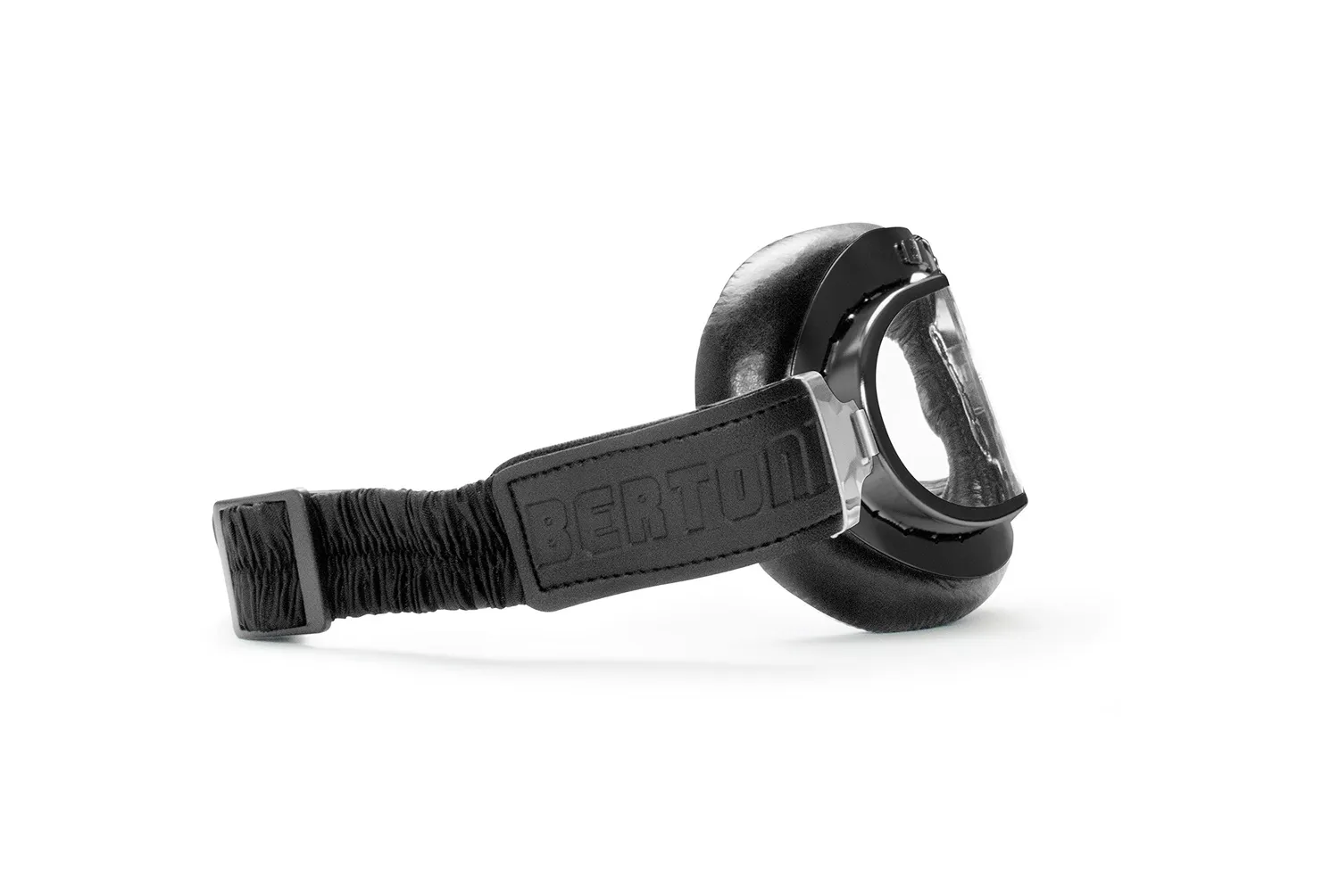 Bertoni AF193 maschera moto vintage nera antifog