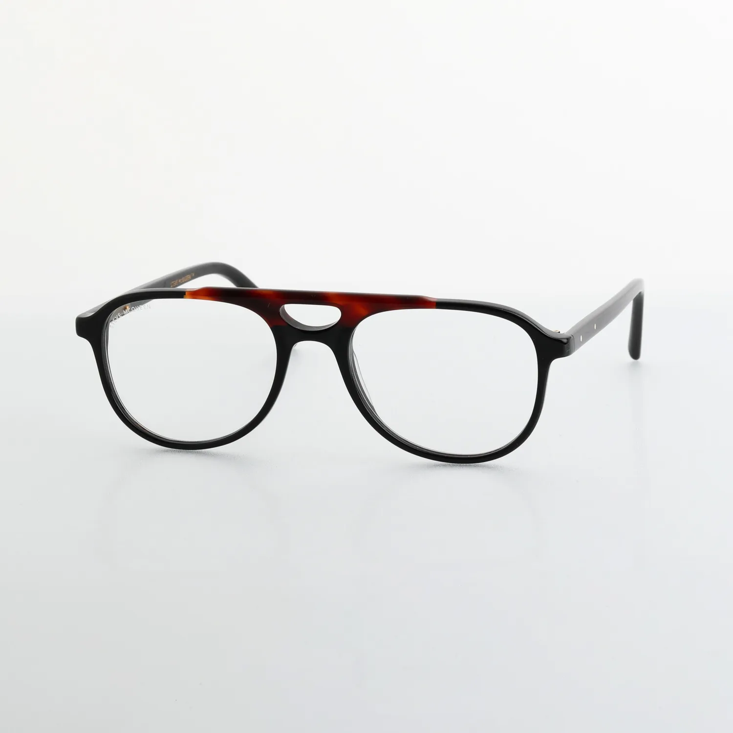 Steve McQueen Iconic Pilot occhiali da vista nero tartaruga retro
