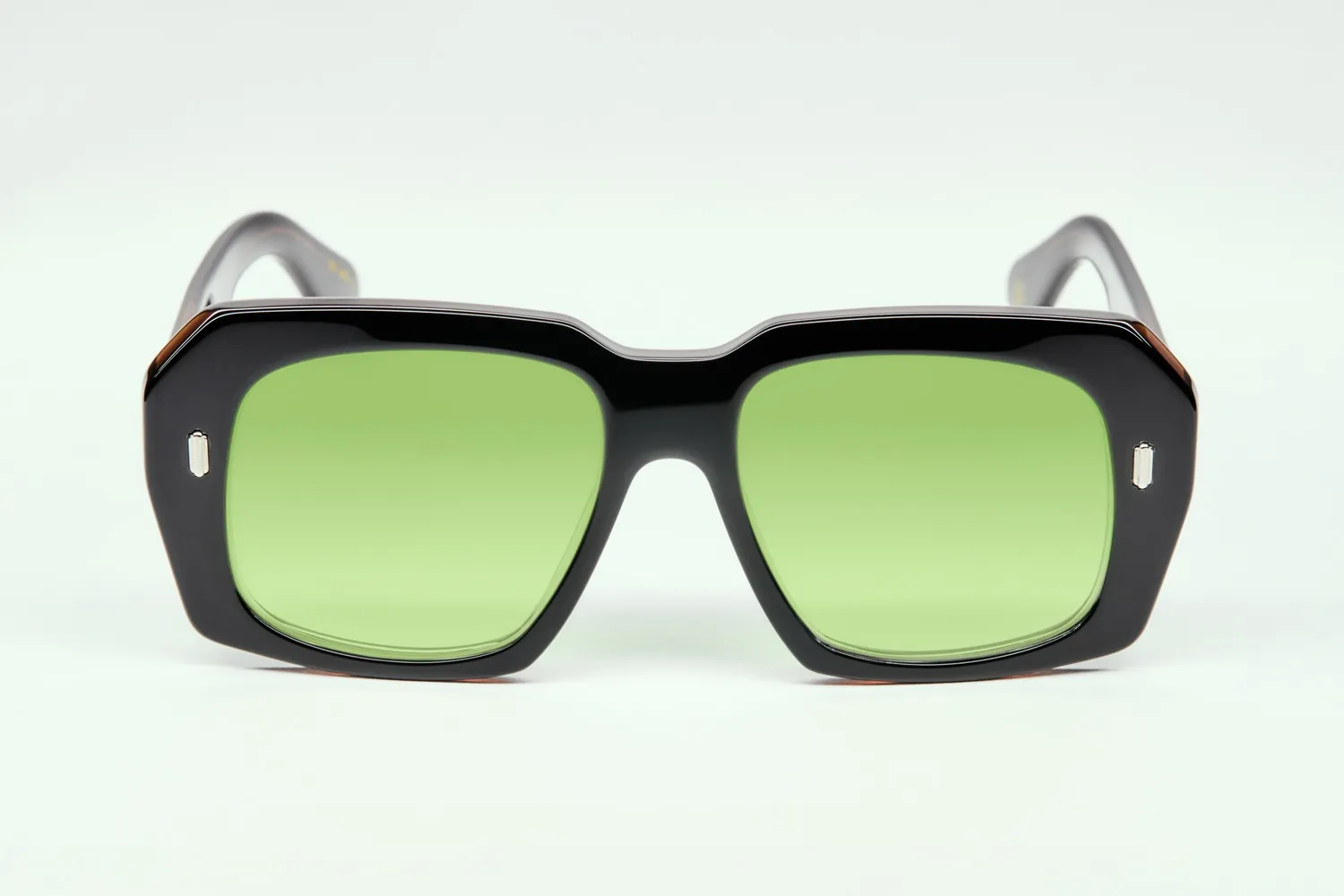 Lesca Bird montatura da vista nero cognac acetato