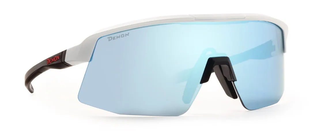 Demon Roubaix occhiali running nero viola specchiati
