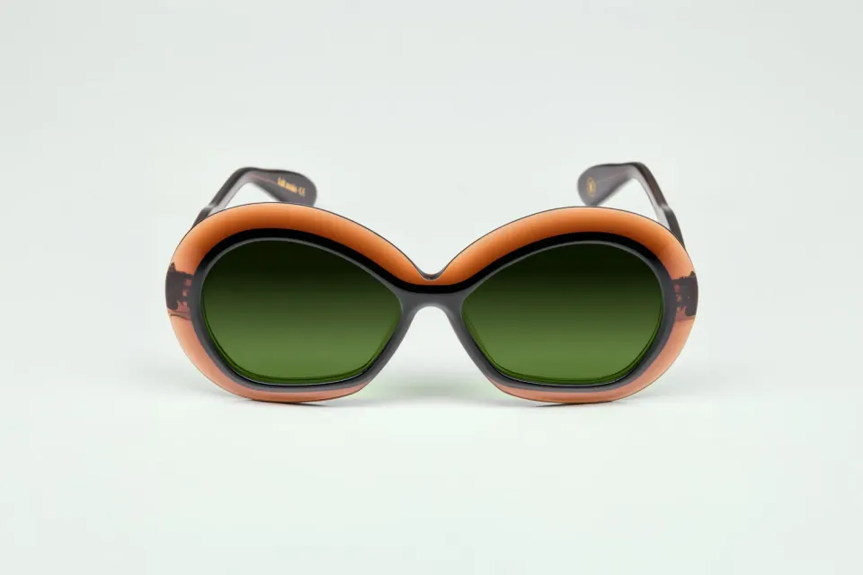 Lesca Collection Iris occhiale marrone acetato