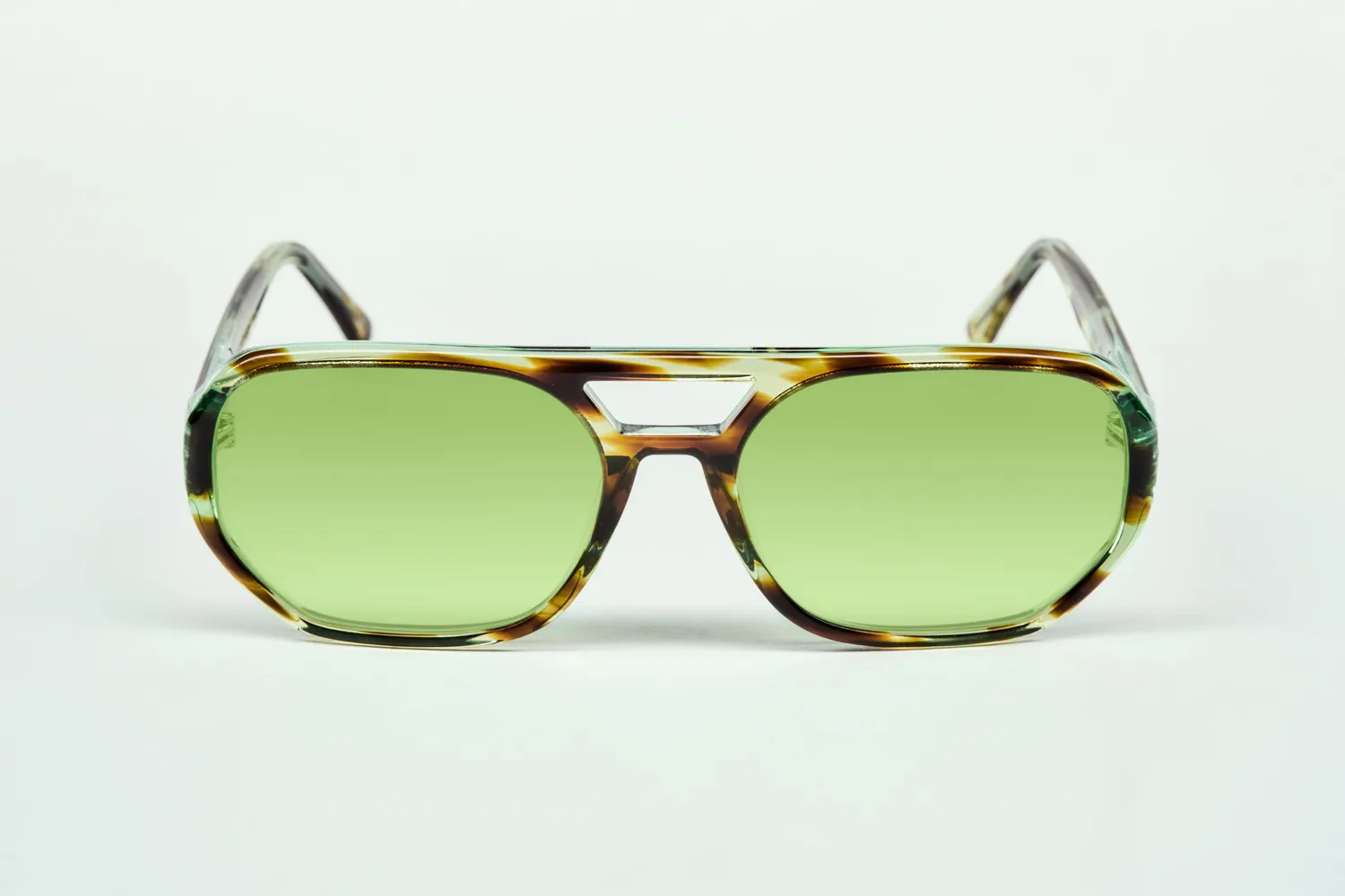 Lesca La Collection Fefe occhiali da vista verde screziato acetato
