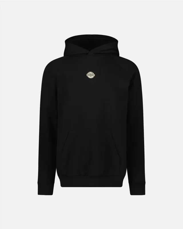Vuarnet Badge felpa cappuccio nera cotone bio