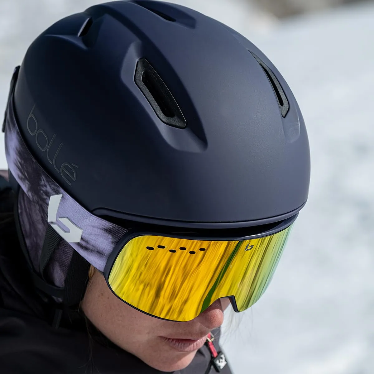 Bollé Atmos Pure casco sci Plum Tie&Dye L ventilato