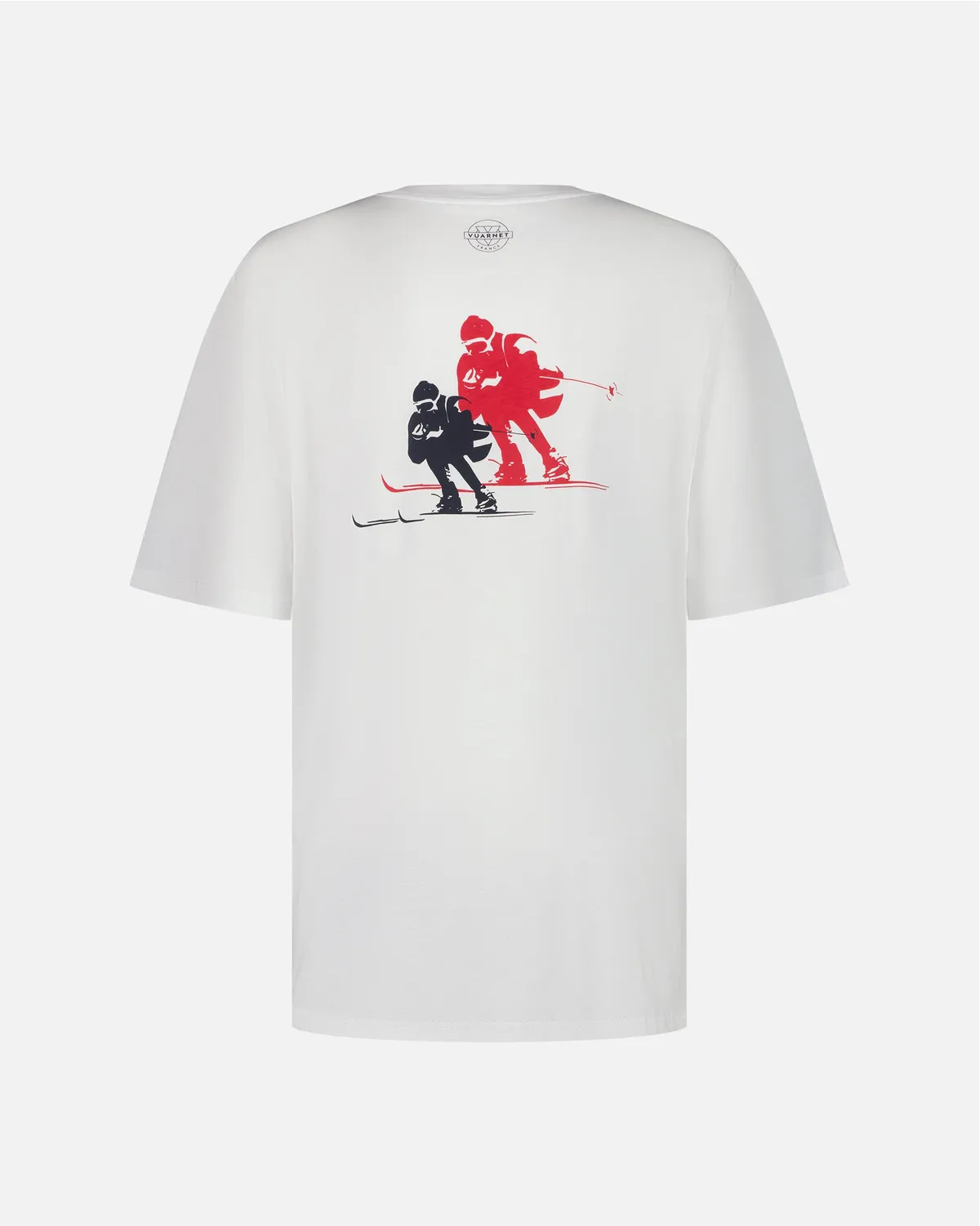 Vuarnet Logo Skieur t-shirt bianca 100% cotone
