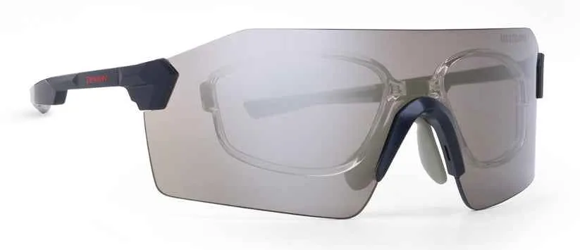Demon Superpiuma occhiali sportivi vista clip nero rosso sole