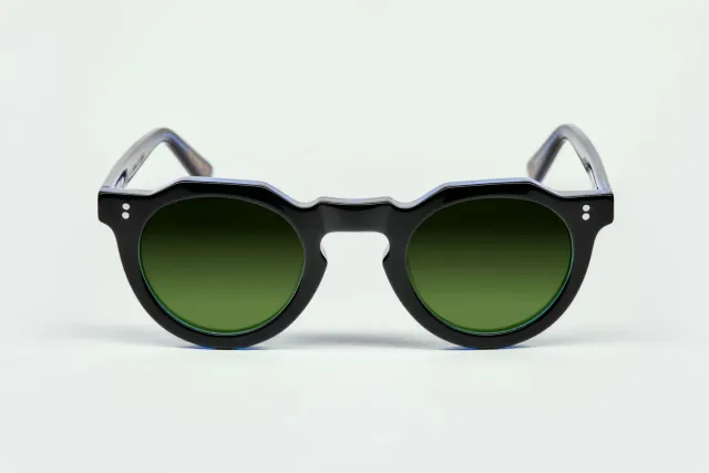 Lesca Black Edition Pica montatura Noir Bleu acetato