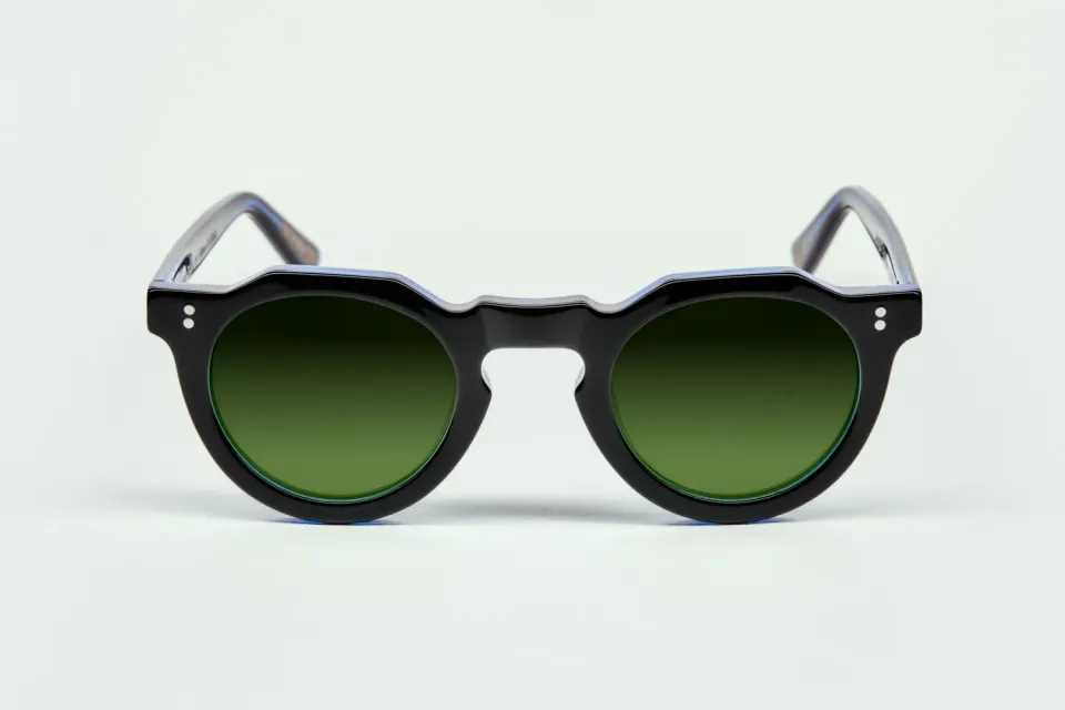 Lesca Black Edition Pica montatura Noir Bleu acetato