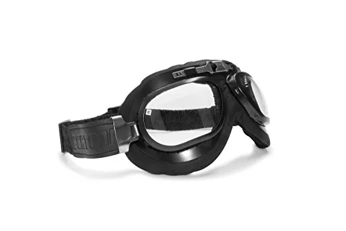 Bertoni AF191L maschera moto pelle vintage