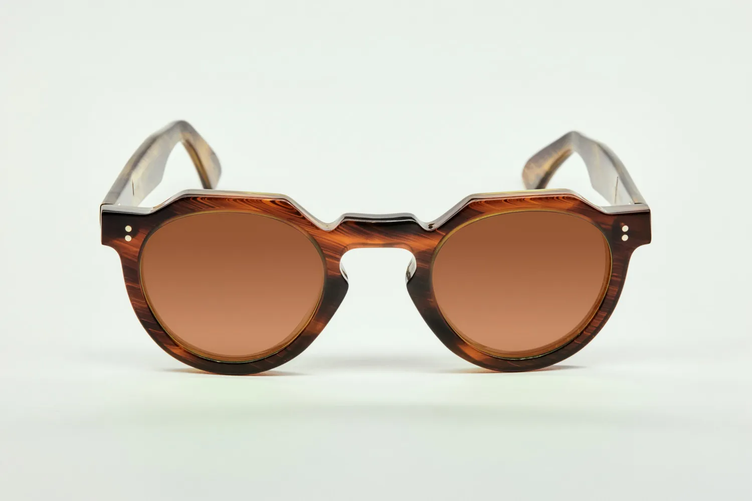 Lesca Upcycling Crown XL montatura da vista tabacco 46mm acetato