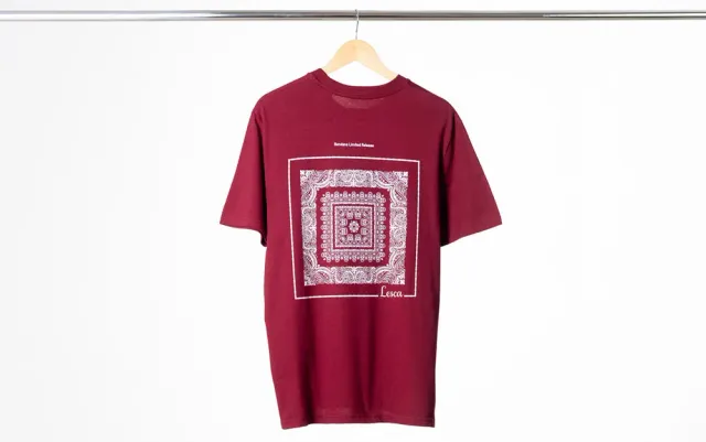 Lesca Bandana t-shirt bordeaux cotone